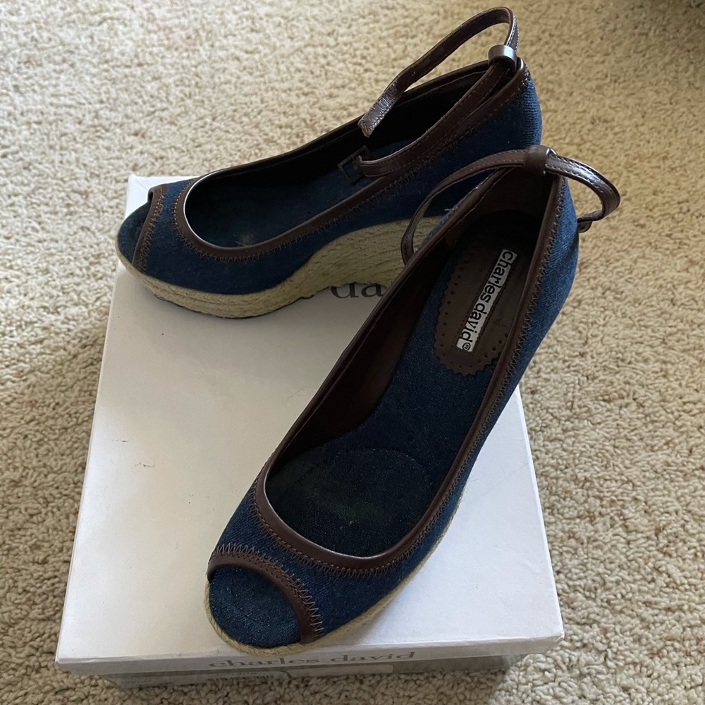 Charles David denim espadrille